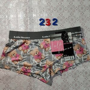 No.232 レディースLLボクサーショーツ クマ柄