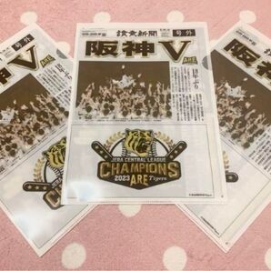 阪神タイガース V 号外クリアファイル 読売新聞 3枚セット