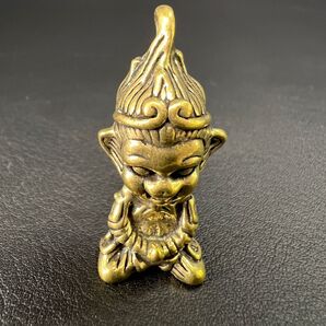 真鍮 悟空 ゴクウ 猿 サル キーホルダー パーツ ビンテージ レトロ