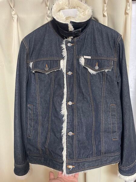 カルバンクライン Calvin Kleinファーデニムジャケット インディゴ ジャケット デニム 濃紺