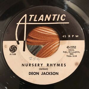 Deon Jackson US Promo 7inch Nursery Rhymes / Come Back Home Nirthern ノーザン