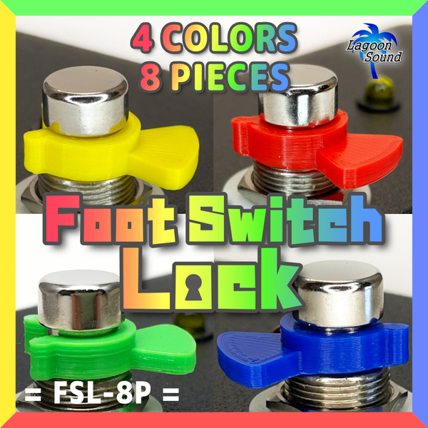 FSL-8P】踏み間違い防止に【FOOT SWITCH LOCK】フットスイッチを固定!脱着可能!2タイプ8個で!《 FOOT SWITCH STOPPER 》 #LAGOONSOUND