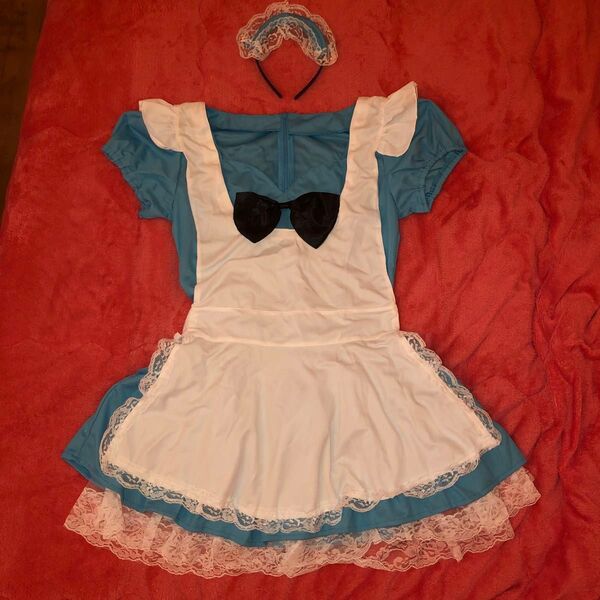 メイド服 コスプレ 衣装 ブルー 新品