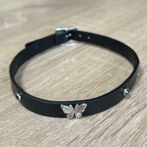 AI NINA×Esth. CHOKER 藍にいな レザーチョーカー