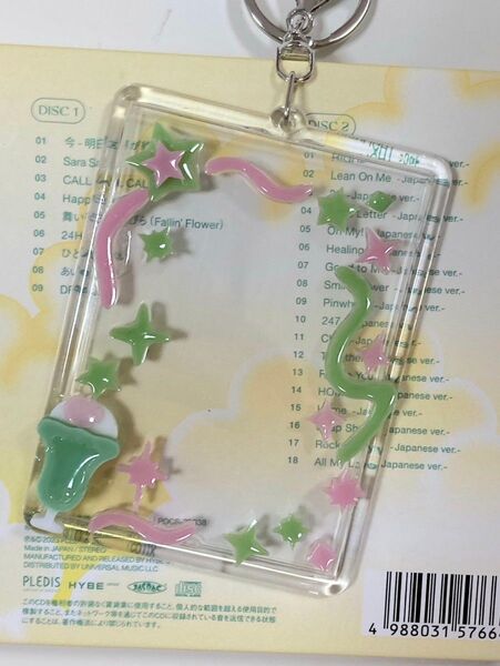 トレカキーホルダー トレカケース レジン デコ seventeen Y2K ストラップ