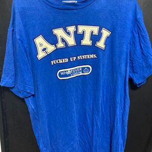 whatever tシャツ 青 サイズ表記なし 多分Lサイズ