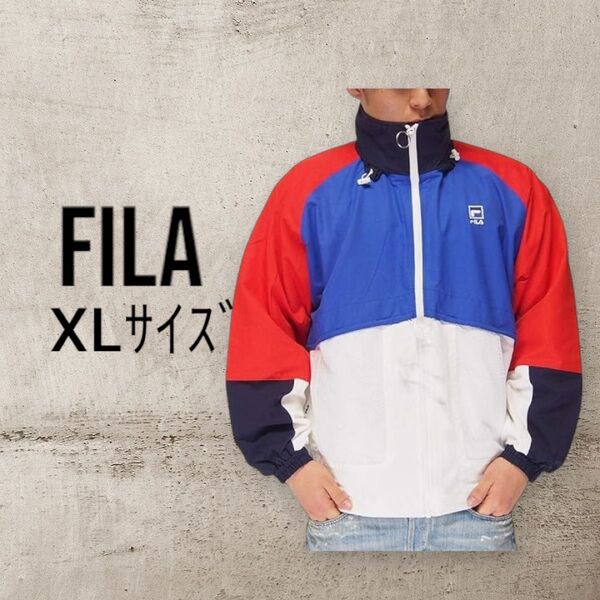 FILA フィラ ナイロンジャケット ラグラン切り替え XL