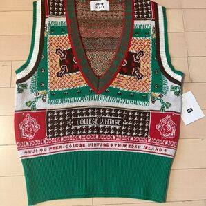 クリスマス めちゃかわ 新品タグ付Jerry Hall ビンテージ風ニットベスト 洋服