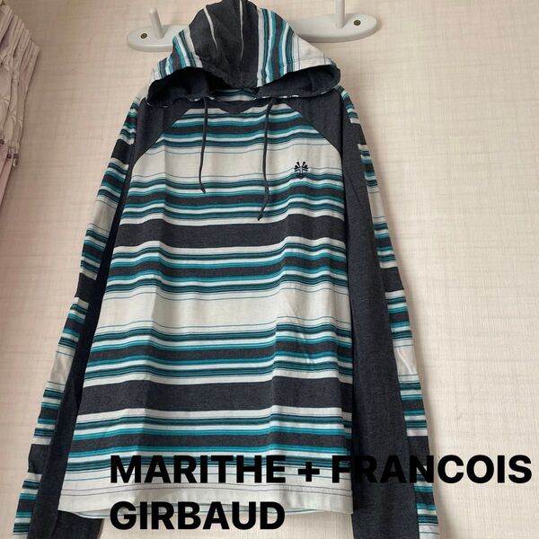 Marithe+Francois Girbaud マリテフランソワジルボー 長袖 Tシャツ フード付き ボーダー M 即購入OK
