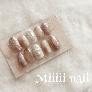 【NO.33】☆デザイン配置変更可能☆ヒョウ柄ネイル 秋ネイル ニュアンス