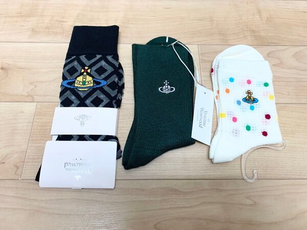 ヴィヴィアン ウエストウッド Vivienne Westwood 靴下 ソックス 3足 未使用