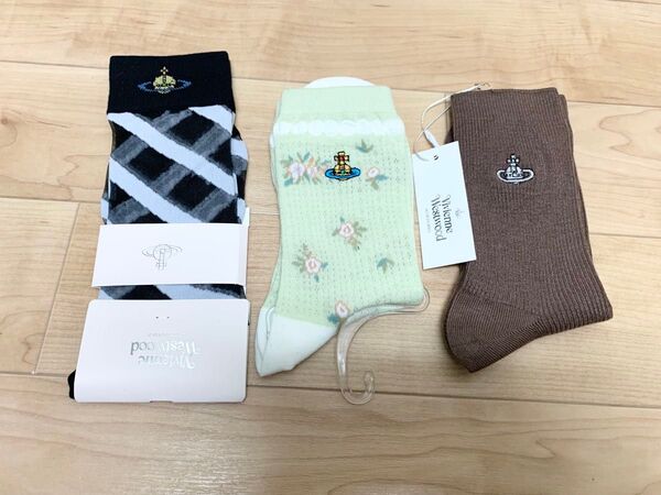 ヴィヴィアン ウエストウッド Vivienne Westwood 靴下 ソックス 3足 未使用