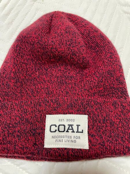 COAL レッド×ネイビー ビーニー ニット帽 スノーボード