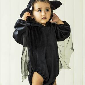 スリーコインズ ハロウィン こうもりロンパース 80~90 バットマン コスチューム ハロウィン衣装 ハロウィン仮装 着ぐるみ クリスマス会