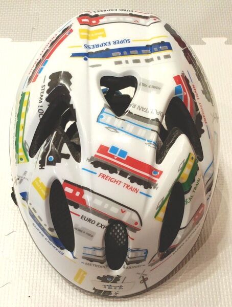 【徳島双輪】TETE スプラッシュハートトレインホワイト Sサイズ(52-56cm)キッズ・子供用ヘルメット