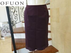 新品 OFUON(オフオン)★イトキン　紫パープル　裾フレア　スカート　36　Ｓ相当