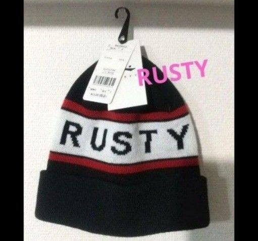 新品 タグ付き RUSTY キッズ ニット帽