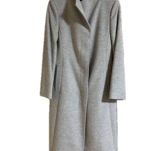 【美品】オンワード 23区 スタンドカラーコート サイズ38 (Mサイズ相当) ロングコート 冬 グレー