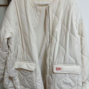 Javaコラボ☆リバーシブル☆キルティング ジャケット 中綿 ノーカラー