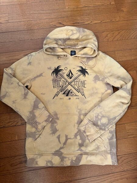 ボルコムVOLCOM ムラ染め パーカーMサイズ マスタードイエロー