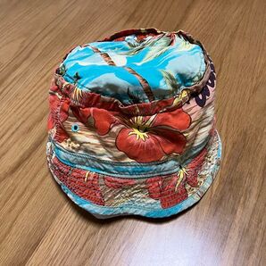 【WASK】子供用 ハイビスカス柄 バケットハット 52cm