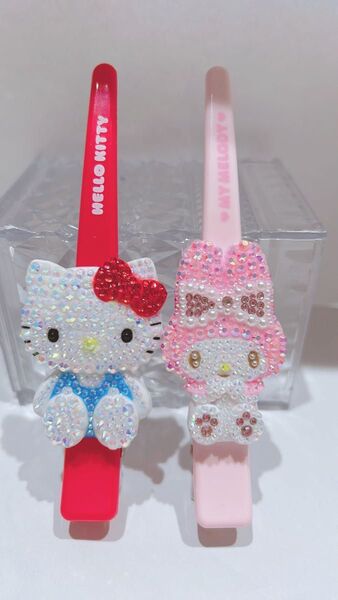 ロングヘアクリップ キティちゃん マイメロディ サンリオ ヘアクリップ