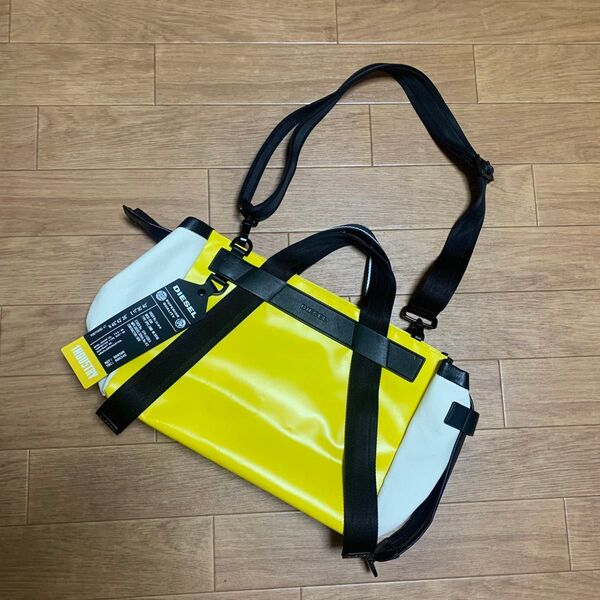 ディーゼル ポリウレタン キャンバス 異素材 2way トートバッグ 大容量
