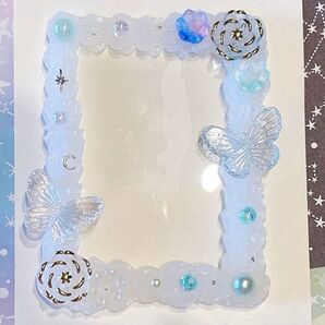 硬質ケースデコ ホイップデコ B8 クリア 水色 青