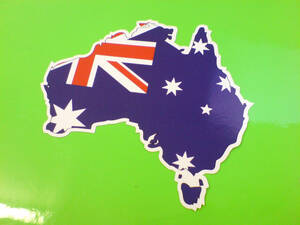 ◆海外 送料無料◆ AUSTRALIA Flag MAP 国旗 地図 フラッグ オーストラリア 80mm / ステッカー シール