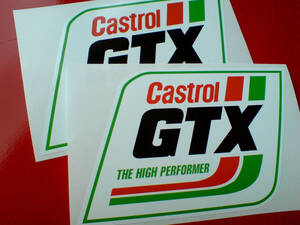 ◆海外 送料無料◆ CASTROL カストロール GTX 150mm 2枚セット / ステッカー シール