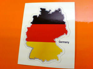 ◆海外 送料無料◆ GERMANY Flag MAP 国旗 地図 フラッグ ドイツ 80mm / ステッカー シール