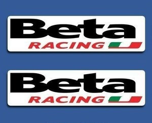 送料無料 海外 ◇ ベータ レーシング BETA 100mm 2枚セット ステッカー シール