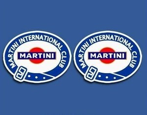 送料無料 海外 ◇ マルティーニ レーシング MARTINI 100mm 2枚セット ステッカー シール