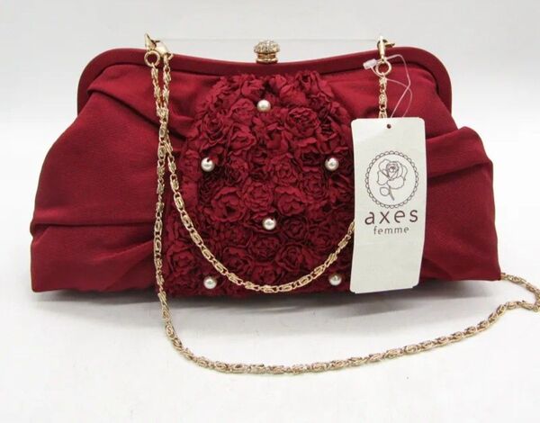 タグ付き!axes femme 立体バラ生地使いPTBAG