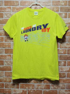 （送料一律185円）USED Laundry ランドリー BOY＆ロゴ プリント半袖Tシャツ Sサイズ