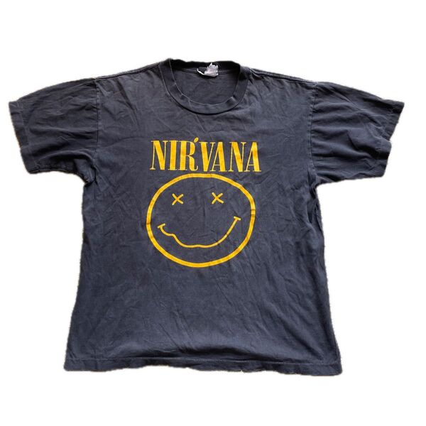 ニルヴァーナ バンド Tシャツ ブラック コットン ヴィンテージ