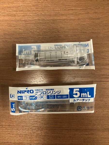 タナゴ エサ ニプロシリンジ 5ml 魚釣りに