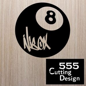 NBOX 8ボール カッティングステッカー黒