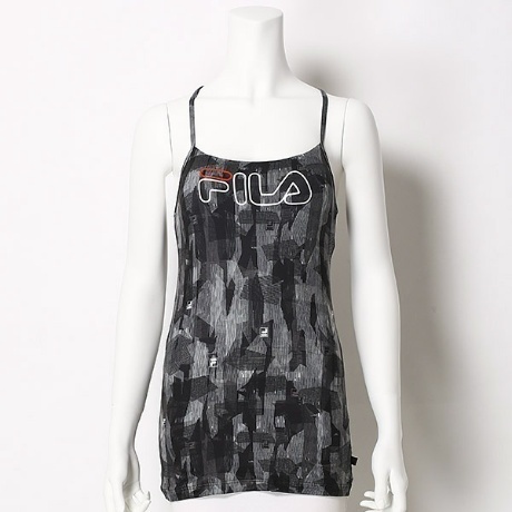 Sサイズ 黒 新品 FILA ヨガトップス ブラトップ YOGA ヨガウェア 水着 カップ付きキャミソール タンクトップ 水陸両用 定価5390円 送料無料