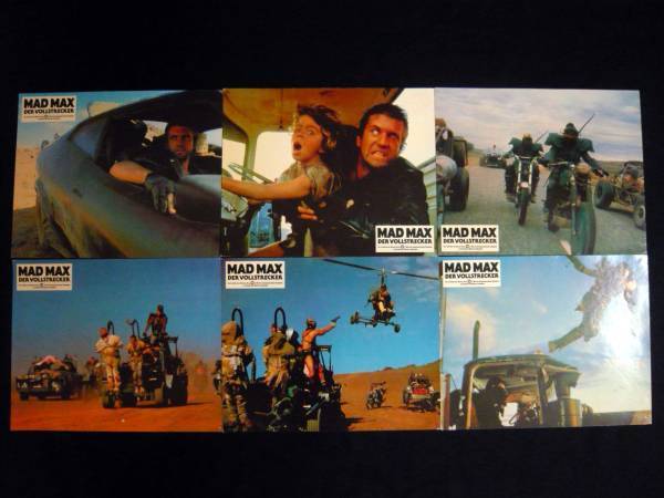 Juego de 16 cartas de lobby originales alemanas de Mad Max 2, película, video, Productos relacionados con películas, fotografía