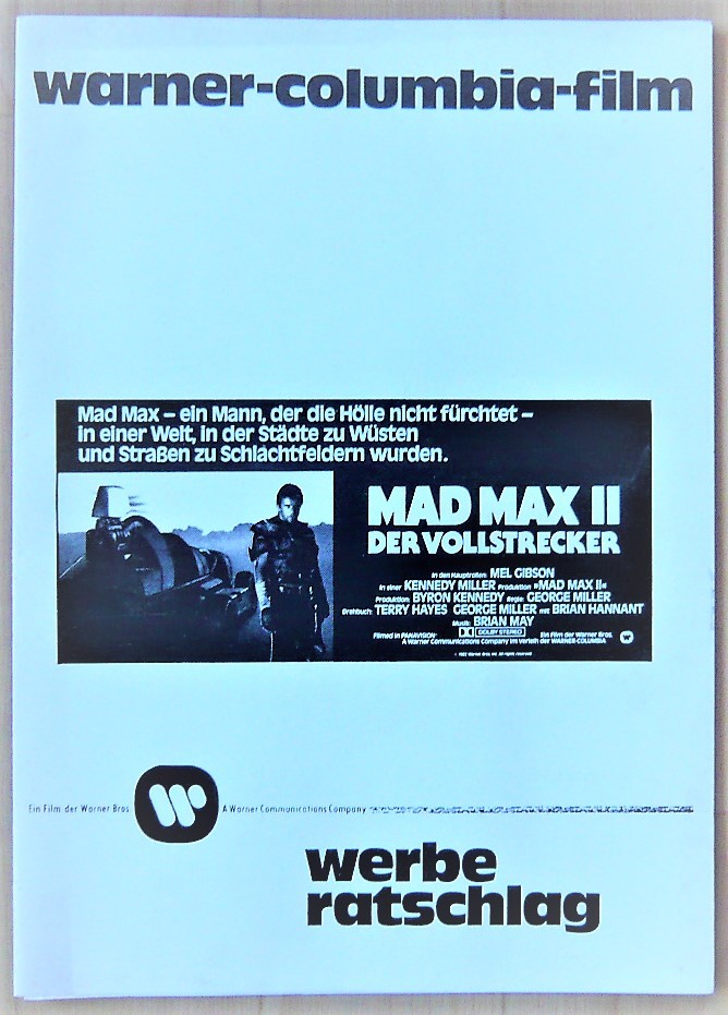 Mad Max 2 Deutsches Originalpressenbuch, Film, Video, Filmbezogene Waren, Foto