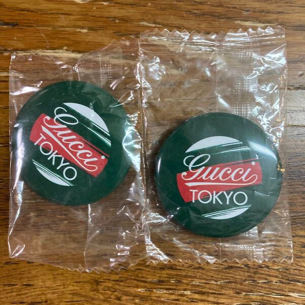 未開封 グッチ 缶バッジ 2個 GUCCI