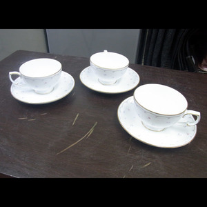 札幌★Noritake/ノリタケ◆チェリー/さくらんぼ柄◆カップ＆ソーサー 3客セット