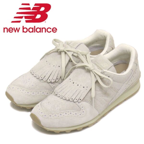 【中古】 new balance ニューバランス タッセル WL996 PRA スニーカー 2WAY 23.5cm オフホワイト