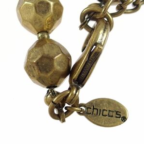 A4534◆【CHICO'S】◆ ヴィンテージネックレス ◆ ロング * 大粒のタイガーアイ&ビーズ◆ 長さ91㎝ ◆ の画像5