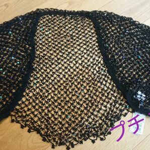 Petit Maison プチメゾン カーディガン、ボレロ 新品、タグ付 スパンコールつき