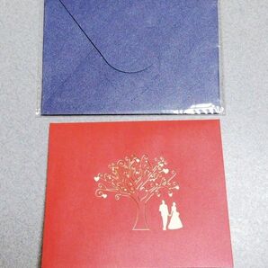 3D結婚式招待状ポップアップ記念日用カード バレンタインデーグリーティングカードロマンスブライダルシャワー