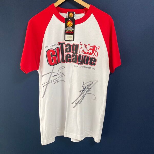 新日プロレス Tシャツ G1タッグリーグ サイン入り