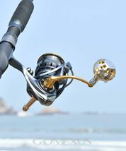 GOMEXUS パワーハンドルノブ シルバーゴールド ZK35SRSRGD シマノType A・ダイワType S 用 35mm ラウンドノブ Shimano Daiwa_画像5