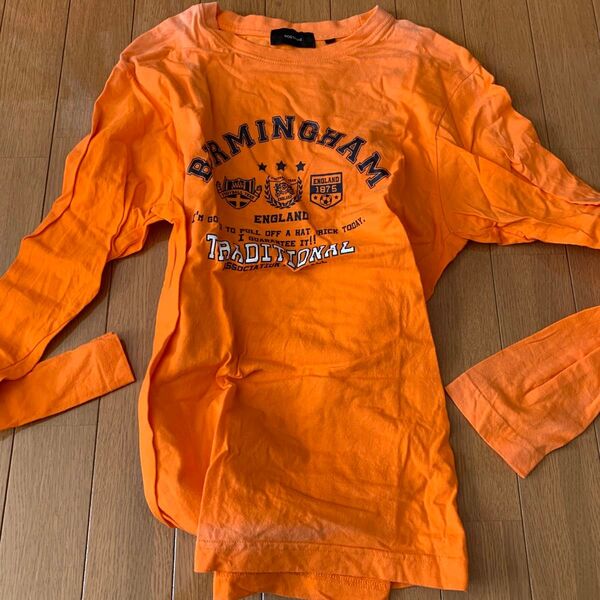 MOST ロングTシャツ オレンジ ロゴプリント mサイズ 即日発送